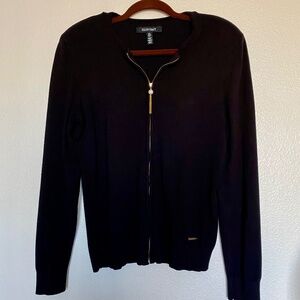 ELLEN TRACY Black Cardigan L